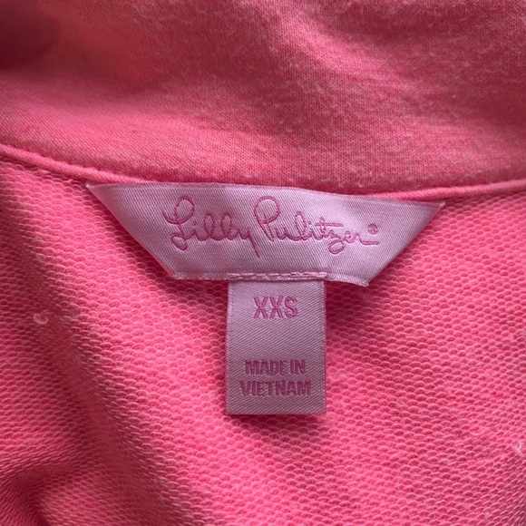 Lily Pulitzer Heathered Skipper Lace Crochet Popover in Pink Size XXS - Picture 5 of 8
